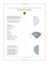 0.41 Ct. Bluish Green Sapphire from Montana 3 D Scan Report