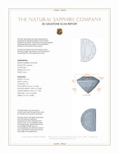 0.45 Ct. Blue Sapphire from Montana 3 D Scan Report