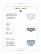 0.50 Ct. Greenish Blue Sapphire from Montana 3 D Scan Report