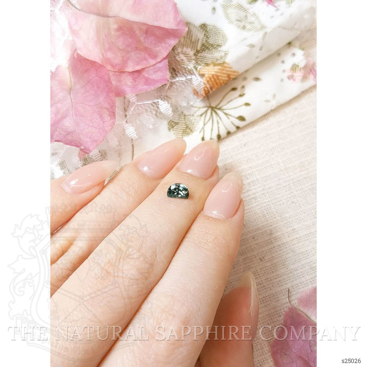 0.63 Ct. Bluish Green Sapphire from Montana
