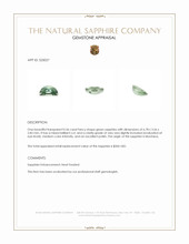 0.56 Ct. Green Sapphire from Montana Appraisal