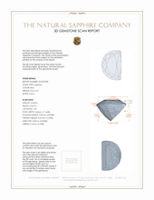 0.57 Ct. Blue Sapphire from Montana 3 D Scan Report