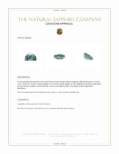 0.64 Ct. Bluish Green Sapphire from Montana Appraisal