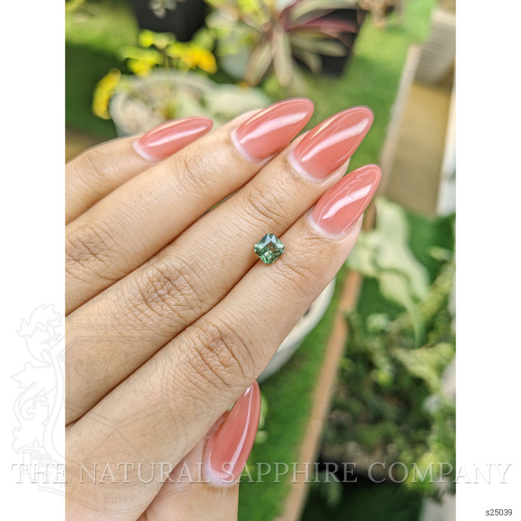 0.91 Ct. Bluish Green Sapphire from Ceylon (Sri Lanka)