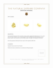 0.96 Ct. Yellow Sapphire from Montana Appraisal