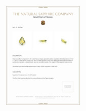 1.20 Ct. Greenish Yellow Sapphire from Montana Appraisal