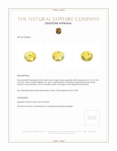 0.58 Ct. Yellow Sapphire from Montana Appraisal