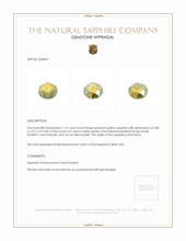 1.21 Ct. Greenish Yellow Sapphire from Montana Appraisal