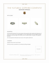 0.34 Ct. Greenish Yellow Sapphire from Montana Appraisal