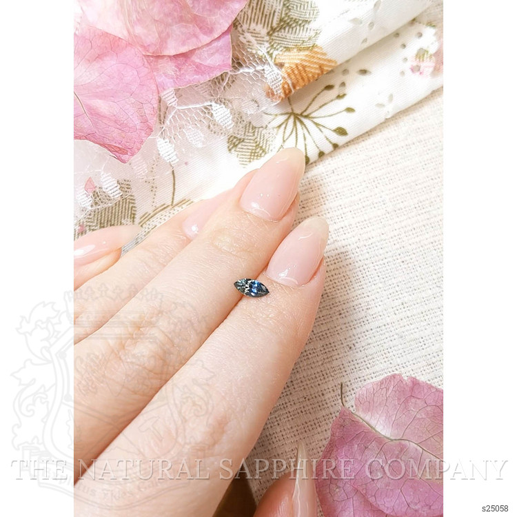 0.37 Ct. Greenish Blue Sapphire from Montana