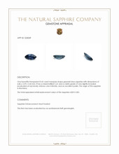 0.42 Ct. Greenish Blue Sapphire from Montana Appraisal