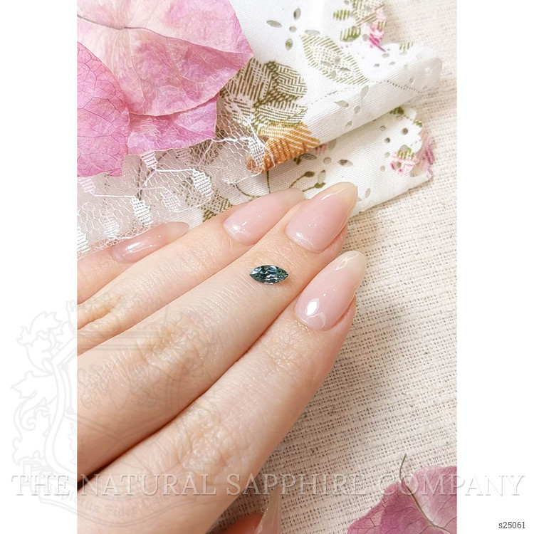 0.53 Ct. Bluish Green Sapphire from Montana