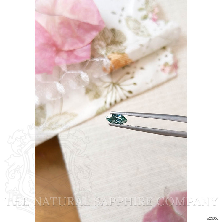 0.53 Ct. Bluish Green Sapphire from Montana