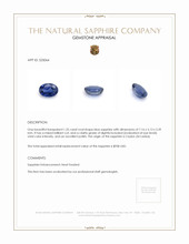 1.25 Ct. Blue Sapphire from Ceylon (Sri Lanka) Appraisal