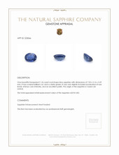 1.26 Ct. Blue Sapphire from Ceylon (Sri Lanka) Appraisal