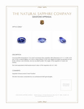 1.26 Ct. Blue Sapphire from Ceylon (Sri Lanka) Appraisal