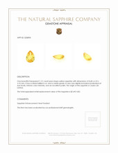 1.51 Ct. Yellow Sapphire from Ceylon (Sri Lanka) Appraisal