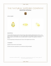 2.09 Ct. Yellow Sapphire from Ceylon (Sri Lanka) Appraisal
