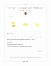 2.13 Ct. Yellow Sapphire from Ceylon (Sri Lanka) Appraisal