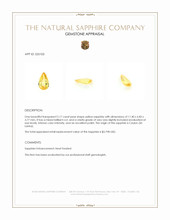2.17 Ct. Yellow Sapphire from Ceylon (Sri Lanka) Appraisal