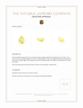 2.62 Ct. Yellow Sapphire from Ceylon (Sri Lanka) Appraisal