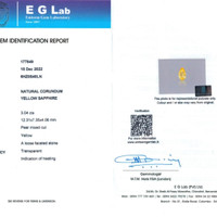 3.04 Ct. Yellow Sapphire from Ceylon (Sri Lanka) Scan Report