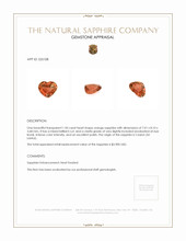 1.50 Ct. Orange Sapphire from Ceylon (Sri Lanka) Appraisal
