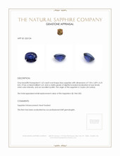1.62 Ct. Blue Sapphire from Ceylon (Sri Lanka) Appraisal