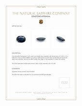 2.89 Ct. Blue Sapphire from Ceylon (Sri Lanka) Appraisal