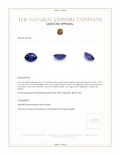 2.67 Ct. Blue Sapphire from Ceylon (Sri Lanka) Appraisal