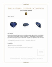 2.96 Ct. Blue Sapphire from Ceylon (Sri Lanka) Appraisal