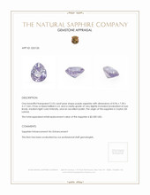 2.55 Ct. Purple Sapphire from Ceylon (Sri Lanka) Appraisal