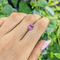 1.69 Ct. Pinkish Purple Sapphire from Madagascar Life Style