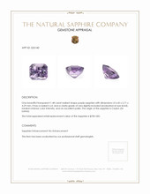 1.48 Ct. Purple Sapphire from Ceylon (Sri Lanka) Appraisal