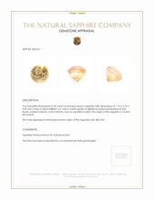 2.45 Ct. Peach Sapphire from Ceylon (Sri Lanka) Appraisal