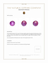 5.03 Ct. Pinkish Purple Star Sapphire from Ceylon (Sri Lanka) Appraisal