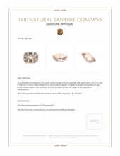 2.23 Ct. Peach Sapphire from Madagascar Appraisal