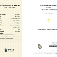 6.77 Ct. Yellow Sapphire from Ceylon (Sri Lanka) Scan Report