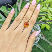 11.53 Ct. Orange Sapphire from Madagascar Life Style
