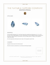 2.57 Ct. Blue Sapphire from Ceylon (Sri Lanka) Appraisal