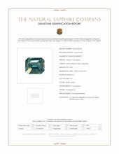 0.95 Ct. Bluish Green Sapphire from Madagascar Scan Report