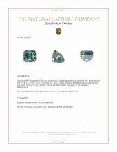 0.43 Ct. Greenish Blue Sapphire from Madagascar Appraisal