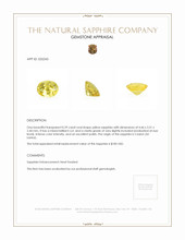 0.29 Ct. Yellow Sapphire from Ceylon (Sri Lanka) Appraisal