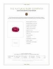 0.75 Ct. Ruby from Thailand Scan Report