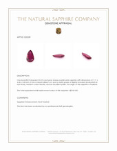 0.53 Ct. Purplish Pink Sapphire from Thailand Appraisal