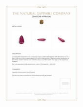 0.53 Ct. Purplish Pink Sapphire from Thailand Appraisal