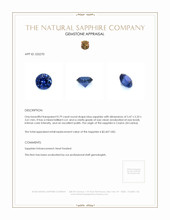 0.79 Ct. Blue Sapphire from Ceylon (Sri Lanka) Appraisal
