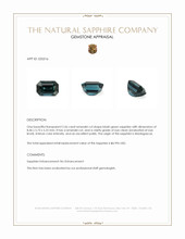 2.56 Ct. Bluish Green Sapphire from Madagascar Appraisal