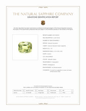1.01 Ct. Yellowish Green Sapphire from Madagascar Scan Report