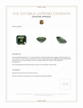 2.17 Ct. Bluish Green Sapphire from Madagascar Appraisal